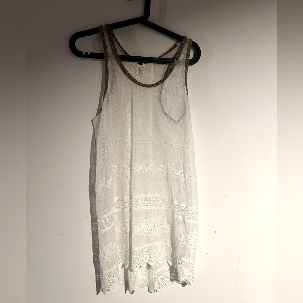 Free people white lace tunic